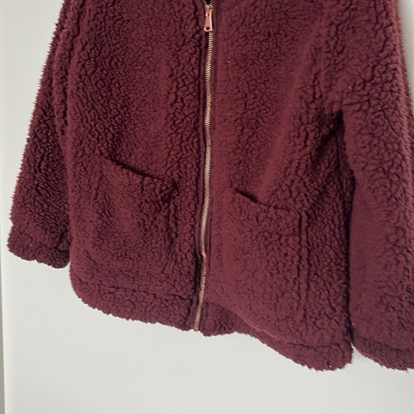 Ashley by 26 International Burgundy Sherpa Jacket, like new - Picture 5 of 6